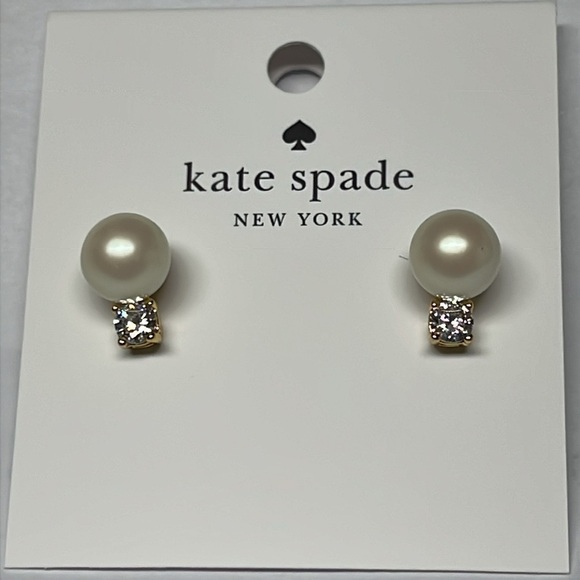 Kate Spade Earrings Pearls of Wisdom Studs - Picture 3 of 8